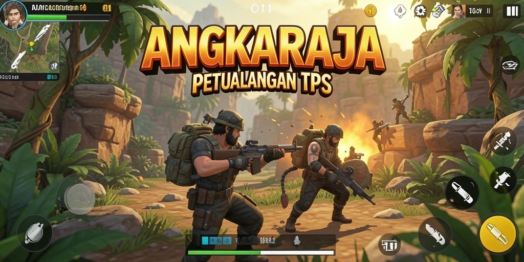 Tampilan seru dari gameplay ANGKARAJA yang menantang.