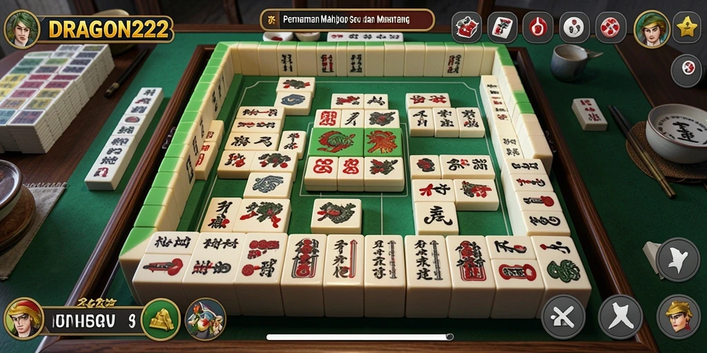 Screenshot DRAGON222 menampilkan gameplay Mahjong yang seru dan interaktif.