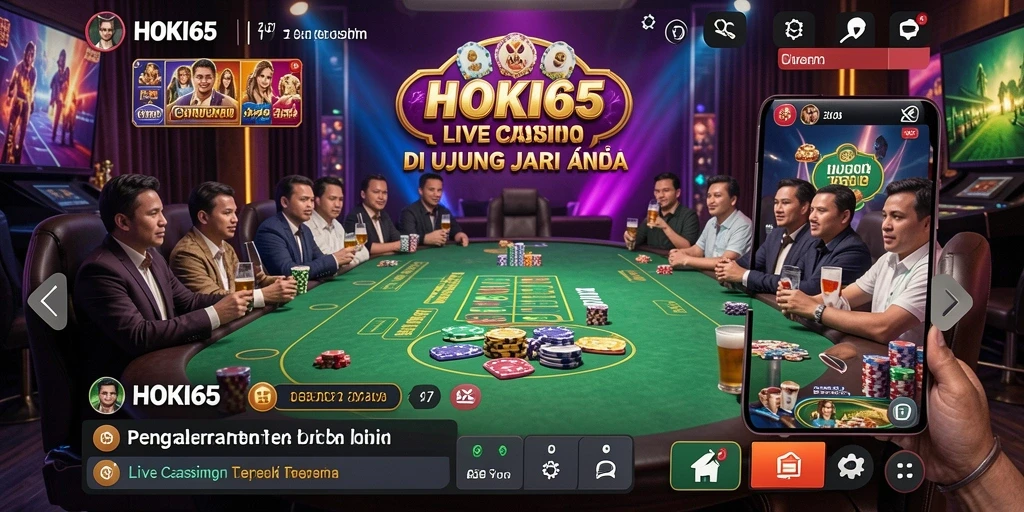 Tampilan gameplay HOKI65 yang mendebarkan di Live Casino.