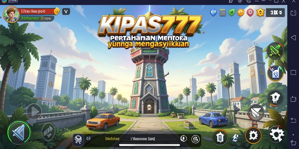 Screenshot menunjukkan aksi seru dalam KIPAS777 dengan gameplay Tower Defense.