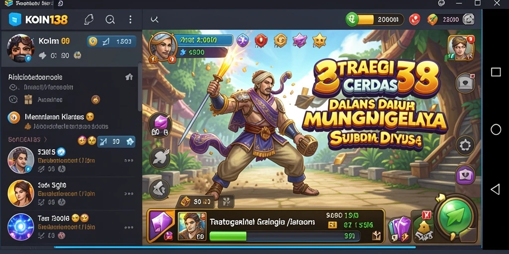 Tangkapan layar gameplay KOIN138 menunjukkan pertempuran strategis yang mendebarkan.