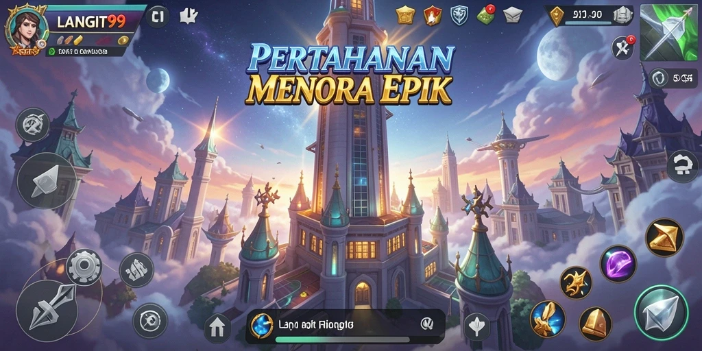 Gameplay Tower Defense yang mendebarkan di LANGIT99.
