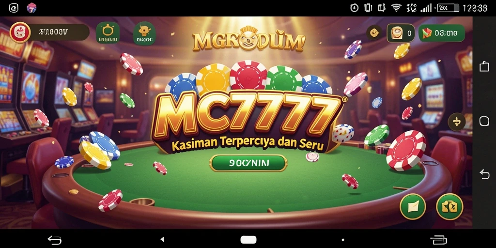 Screenshot utama MC777 menampilkan gameplay Kasino yang menegangkan dan menghibur.