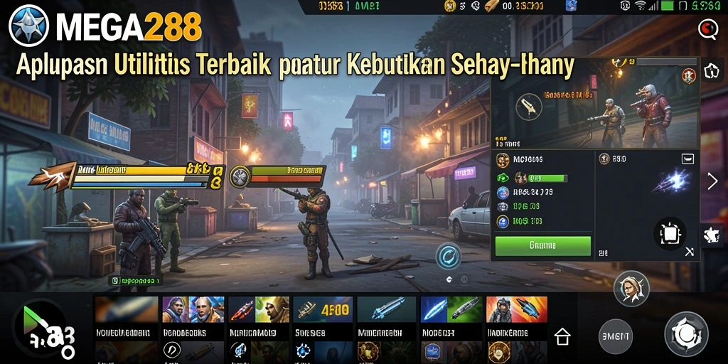 Tampilan antarmuka MEGA288 yang user-friendly untuk utilitas harian.
