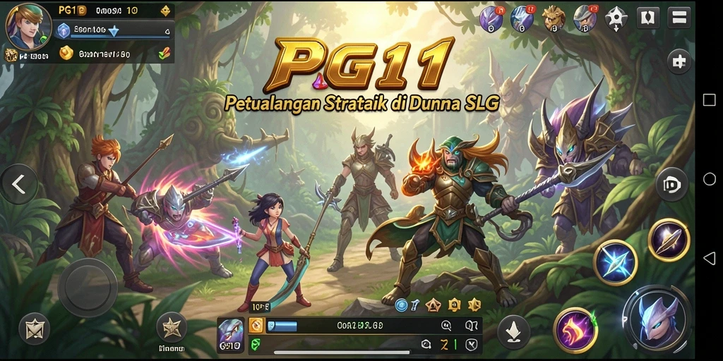 Screenshot gameplay PG11 yang menampilkan strategi pertempuran seru.