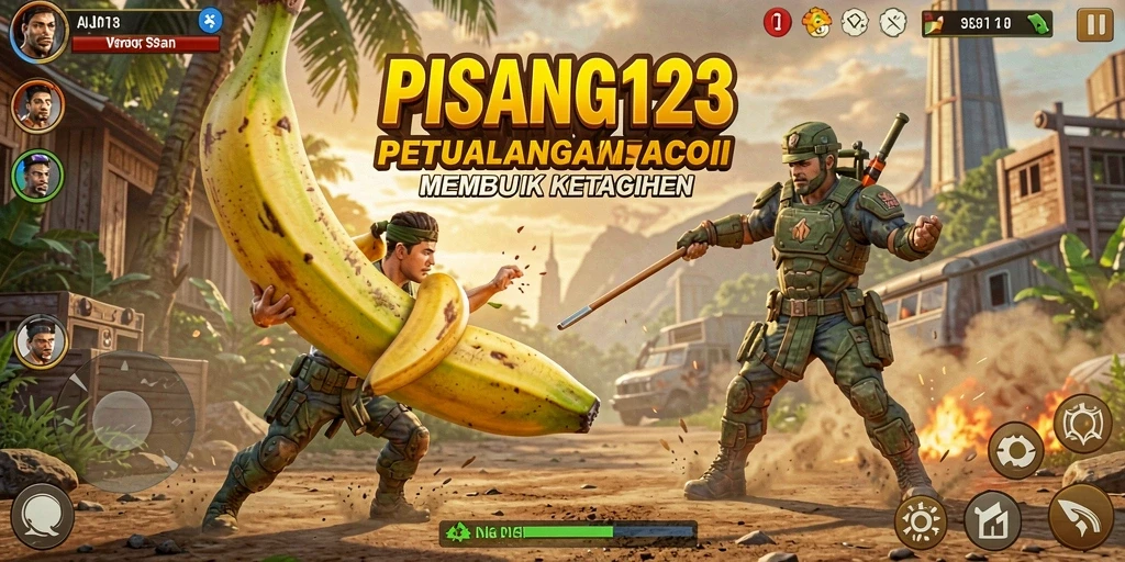 Tampilan seru dari gameplay PISANG123 yang penuh aksi dan tantangan.