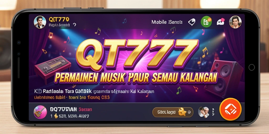 Tampilan gameplay QT777 yang menarik dengan berbagai pilihan lagu.