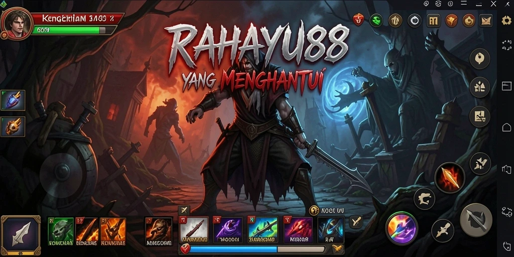 Tampilan gameplay menegangkan dari RAHAYU88 dengan suasana mencekam.