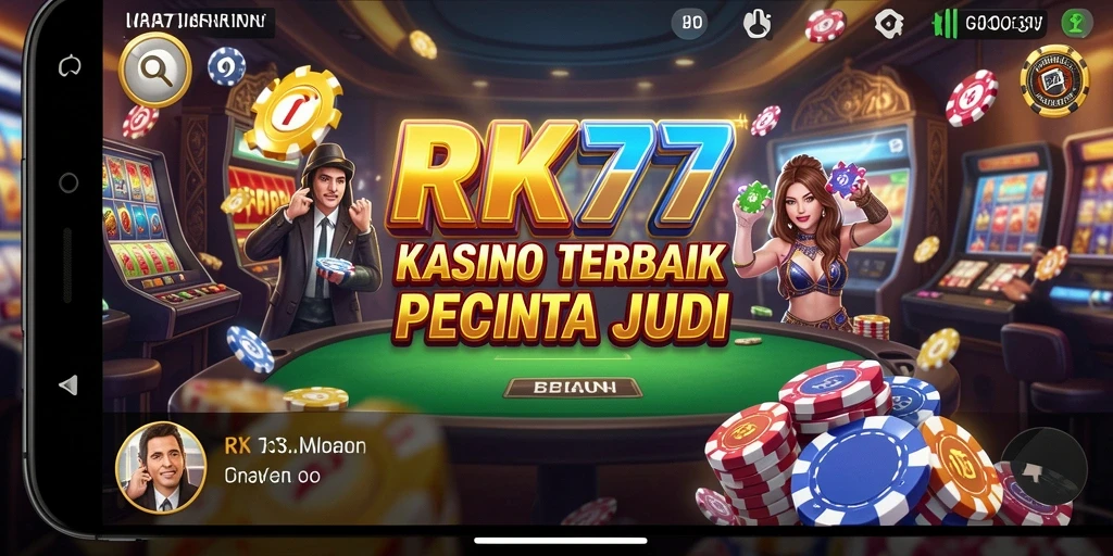 Tampilan gameplay menakjubkan dari RK77 dengan suasana Kasino yang nyata.
