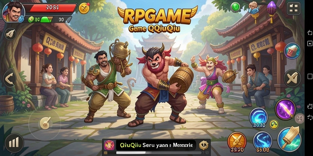 Gameplay RPGAME QiuQiu yang menarik dan seru.