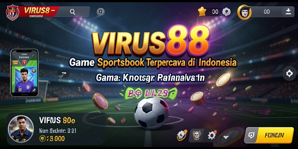 Screenshot utama VIRUS88 menunjukkan fitur taruhan yang dinamis.